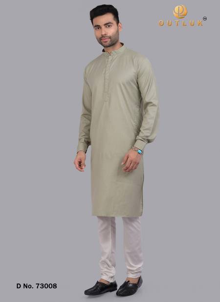 Pista Green Colour Outluk Vol 73 New Latest Exclusive Wear Fancy Kurta Pajama Mens Collection 73008